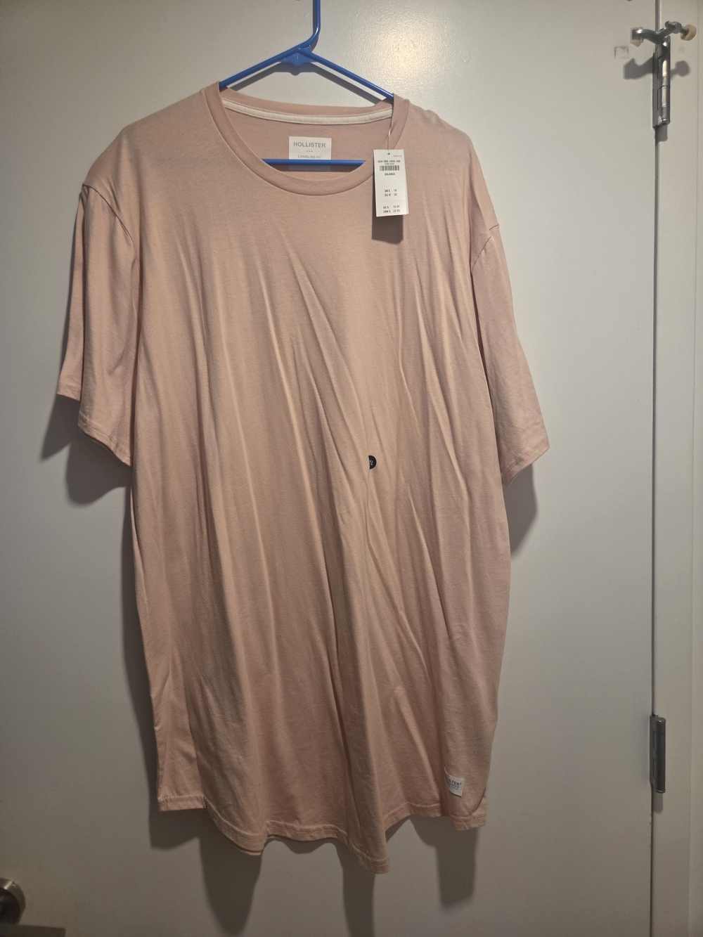 Hollister Women/Men's Short Sleeve Crew T-Shirt - Light Pink